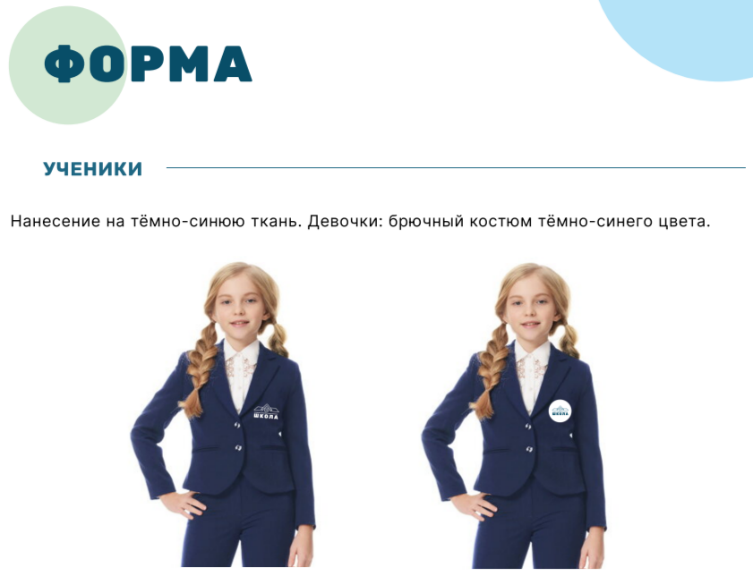 Изображения школьной формы для учащихся 5-11 классов.